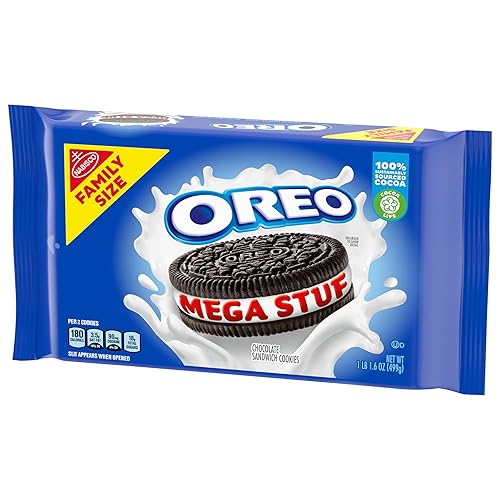 Miniatura 197 de OREO Galletas de sándwich de chocolate con crema sabor a chips de Java tamaño familiar, 17 onzas