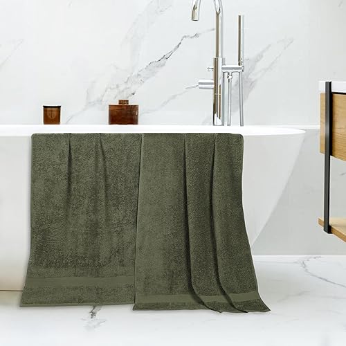 Vista 83 de Superior Juego de toallas de baño de algodón de 2 piezas, toallas grandes para cuerpo, secado rápido, artículos esenciales de baño, baño
