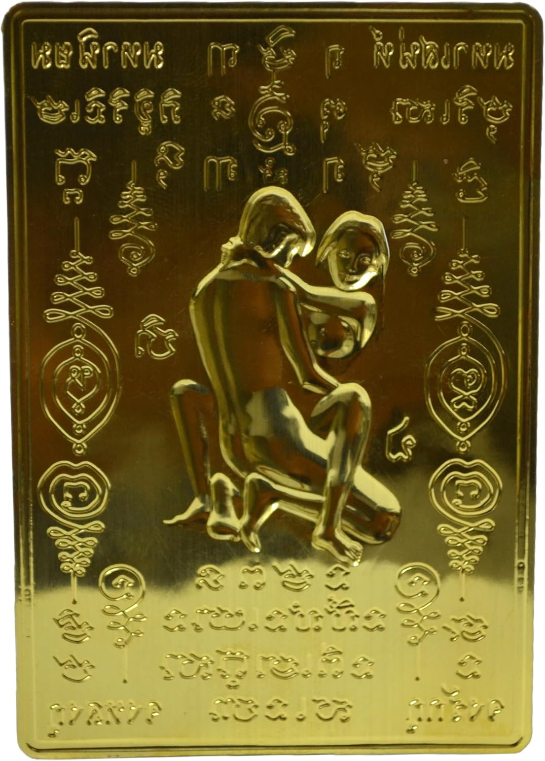 in Khu Love Amulet Card – Thai Sacred Twin Love Charm for Attraction & Relationship Luck Magic Pendants