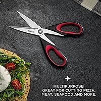 Vista 3 de JoyJolt Tijeras de cocina resistentes (TWO) con fundas de tijera. Tijeras multiusos, tijeras de hierbas, tijeras de verduras, tijeras de carne