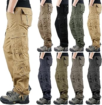 Mens Hiking Cargo Pants Lightweight Water-Resistant Quick Dry for Tactical Work Fishing Golf Travel Outdoor Casual