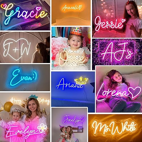 Miniatura 5 de Letreros de neón personalizables, letrero de neón personalizable para decoración de pared, letrero de neón con nombre personalizado para dormitorio