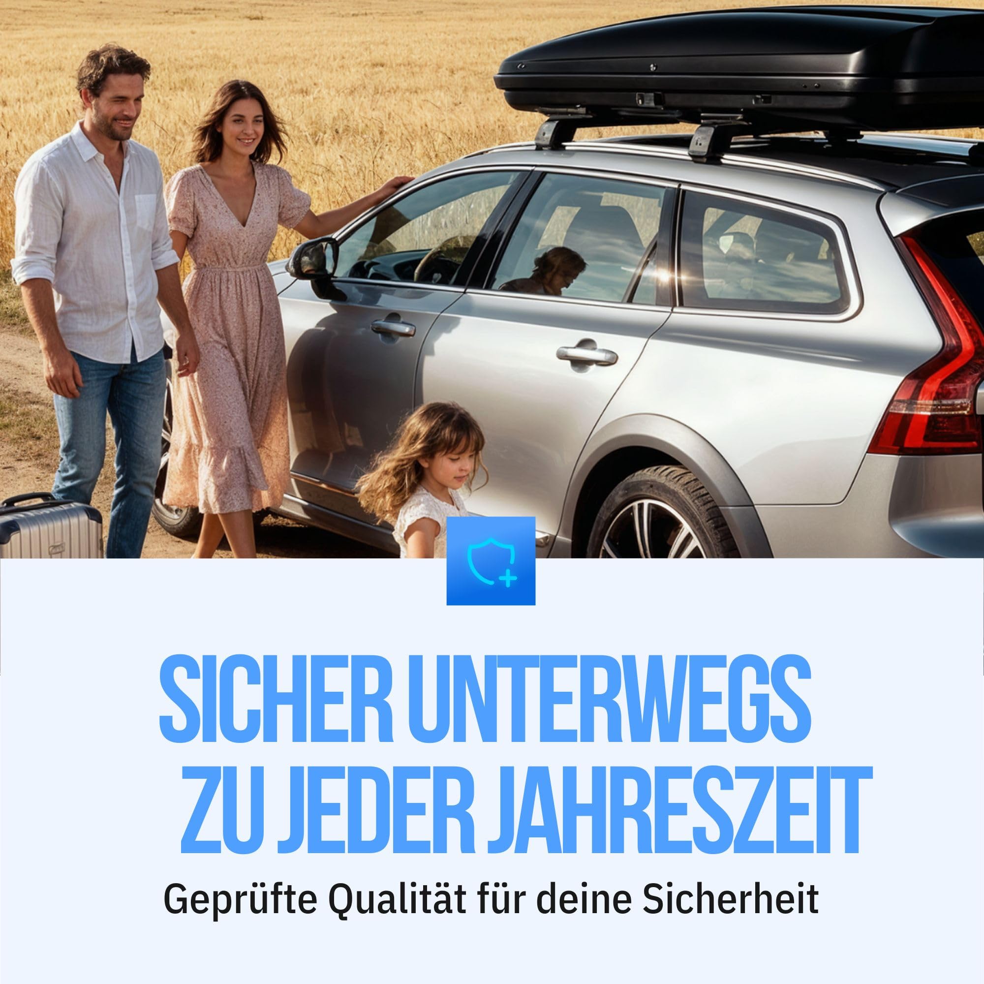 Dachbox VDP Xtreme 600 Black - VDP Universal Autodachbox, dachkoffer für Reisen und Camping, abschließbar, 600 Liter Volumen - Schwarz