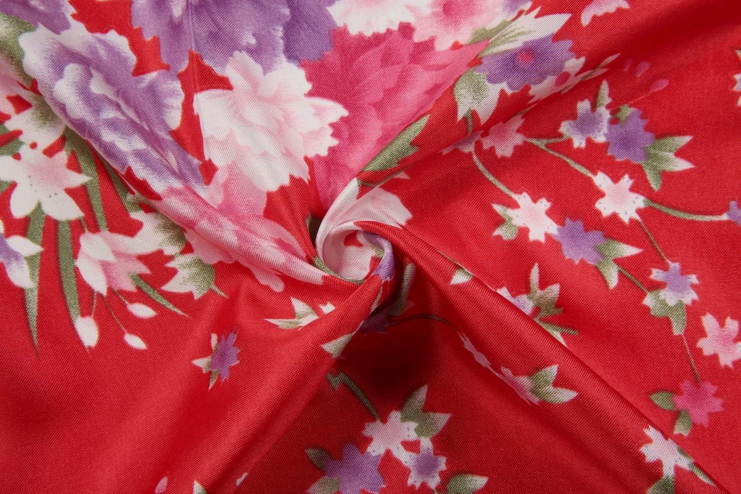 Women's Long Kimono Robes Silky Floral Bathrobe with Blossoms Printed Bridesmaid Wedding Nightgown - Image 4