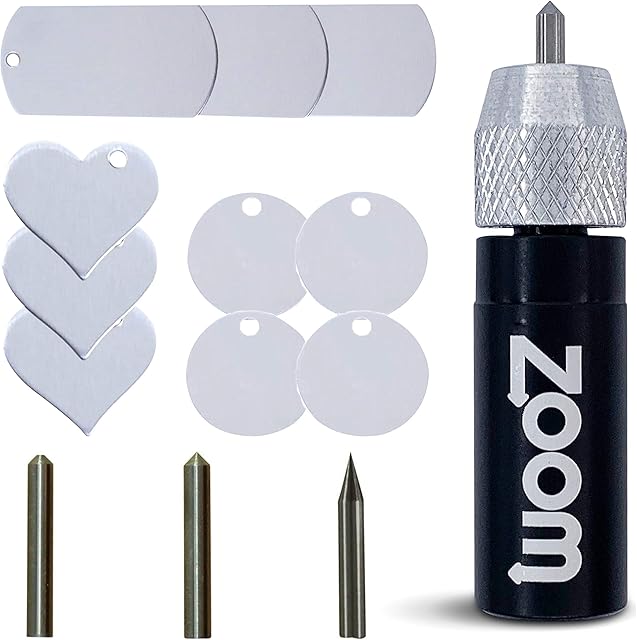 Silhouette Cameo 4 Engraving, Embossing, & Etching Tool; 3 in 1 Silhouette Etching Starter Kit for use in Silhouette Cameo 4, Cameo 4 Pro, and Cameo 4 Plus by Zoom Precision