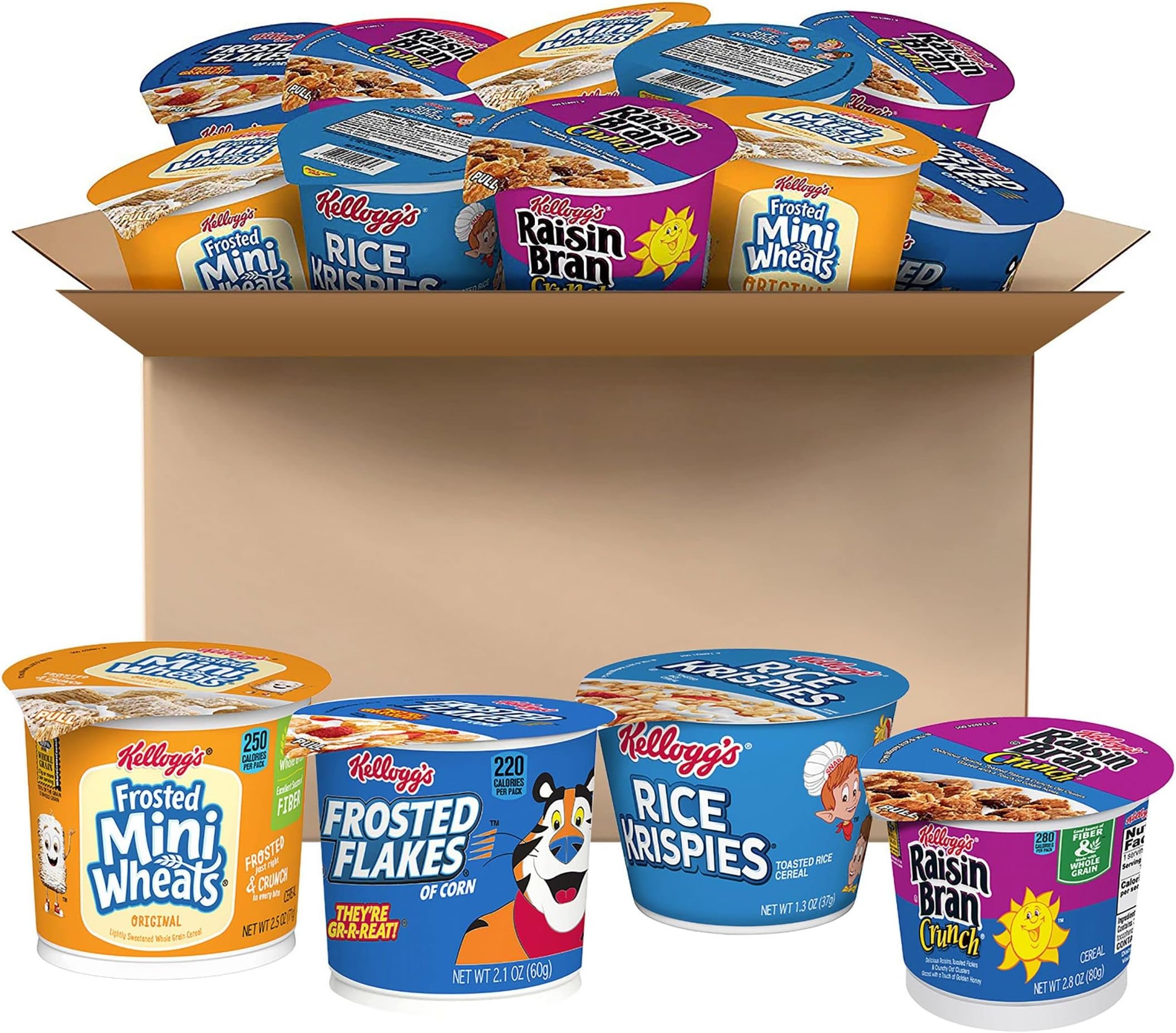 Kellogg's Breakfast Cereals Assortment Pack Assortment Single Serving (24 Cups)