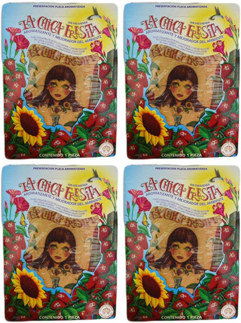 La Chica Fresita lc-4x Fresa Air Freshner