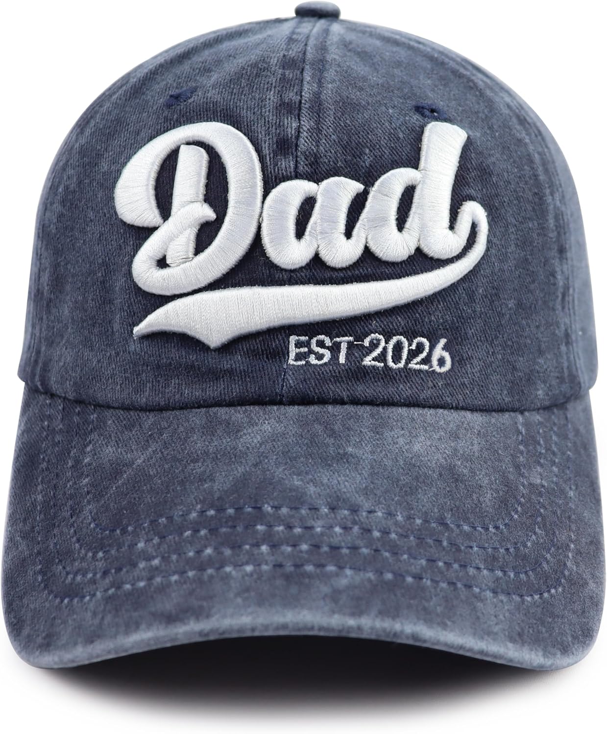 2PCS Mom and Dad EST 2025 2026 Hat, 3D Embroidered Adjustable New Parents Gifts Baseball Cap - Image 3