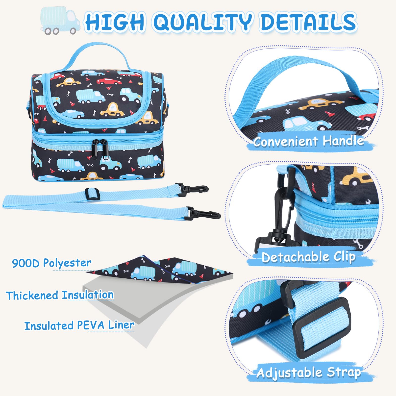 Sac Isotherme Repas 2 Compartiments Noir De Badabulle Sur Allobébé