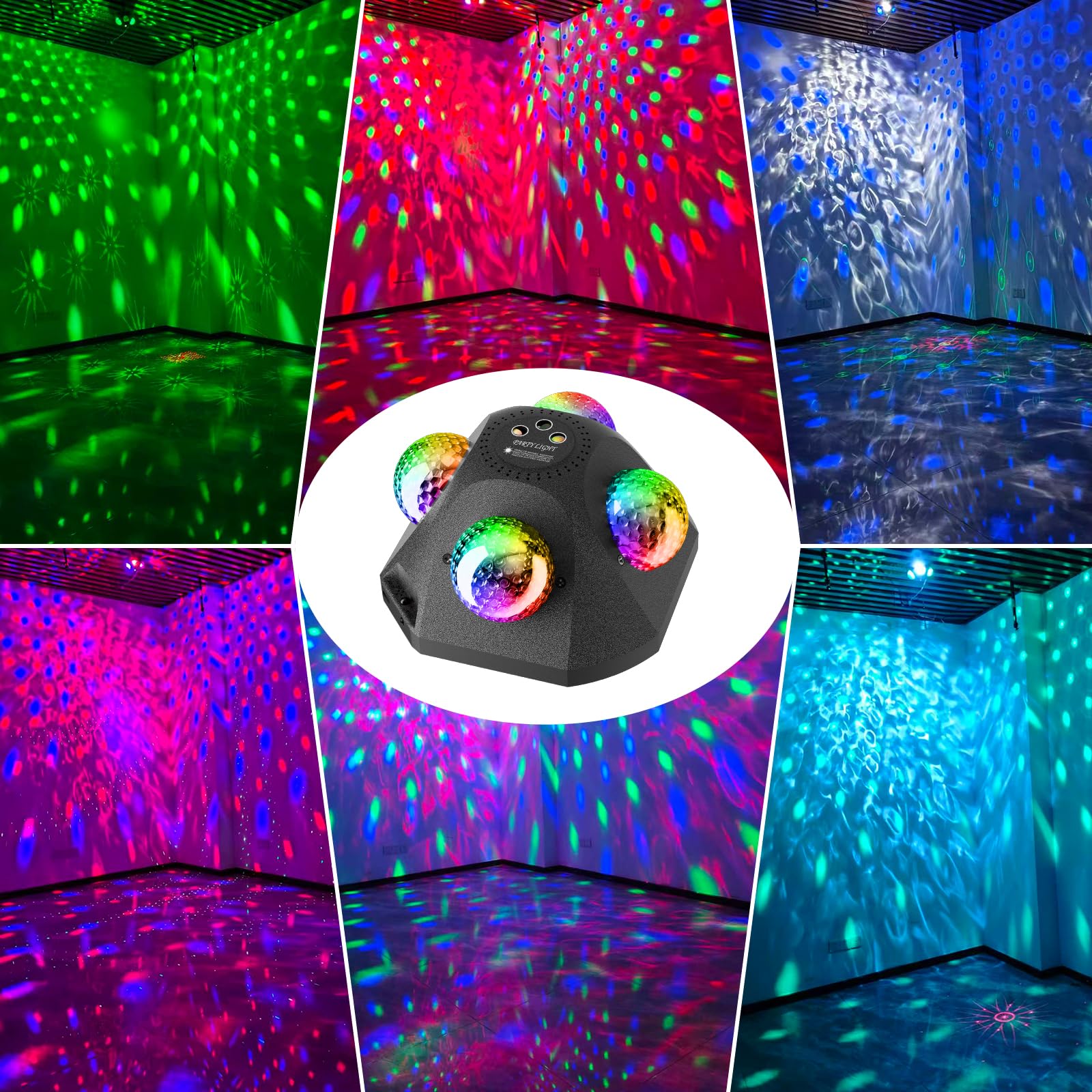 Estas bolas de luz de discoteca están hechas de material ABS resistente a altas temperaturas que proporcionan una iluminación duradera y son ideales para crear ambiente y ambiente.