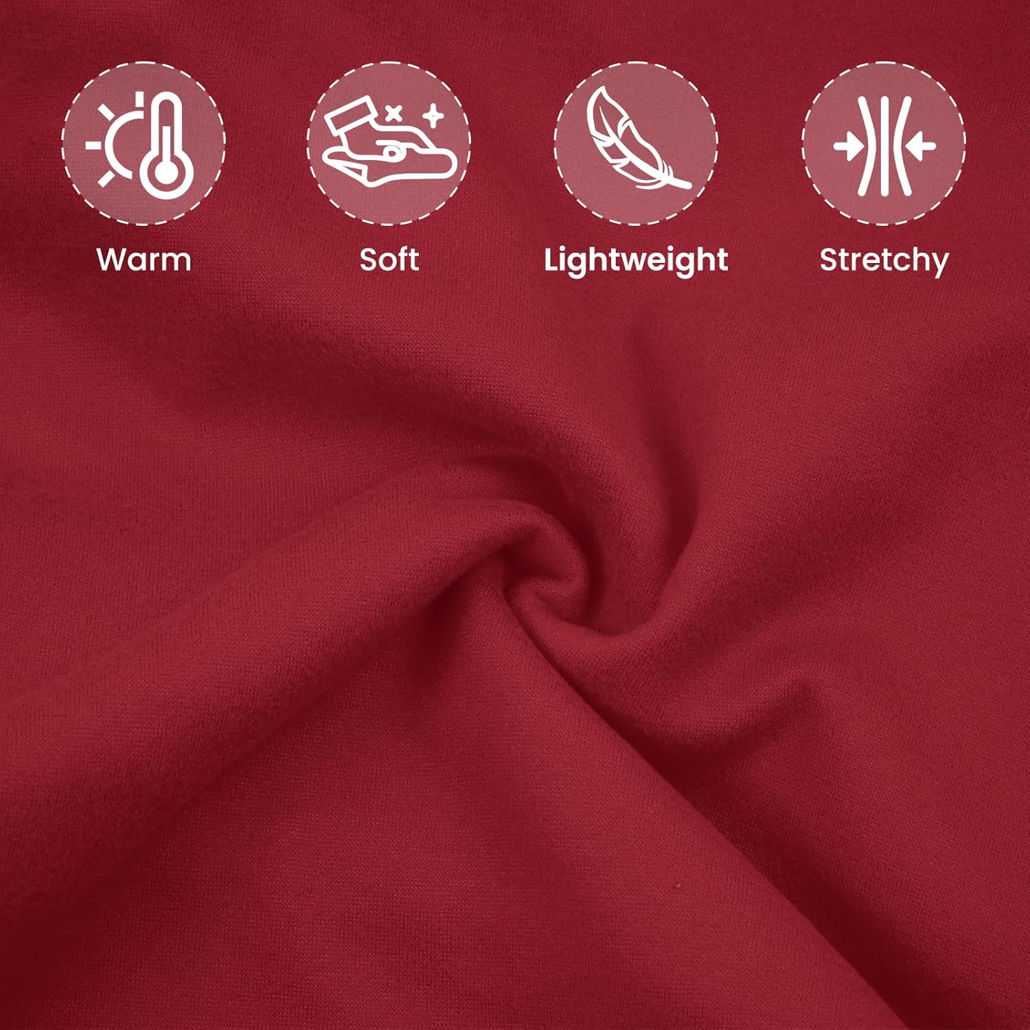 ROZKITCH Dog Sweaters Soft Fleece Pullover Sweatshirt Pajamas, Turtleneck Warm Pet Cold Weather Jacket Stretchy Vest Jumpsuit Apparel Outfit Clothes for Small Medium Large Dogs Walking Sleep Red XL - Image 4