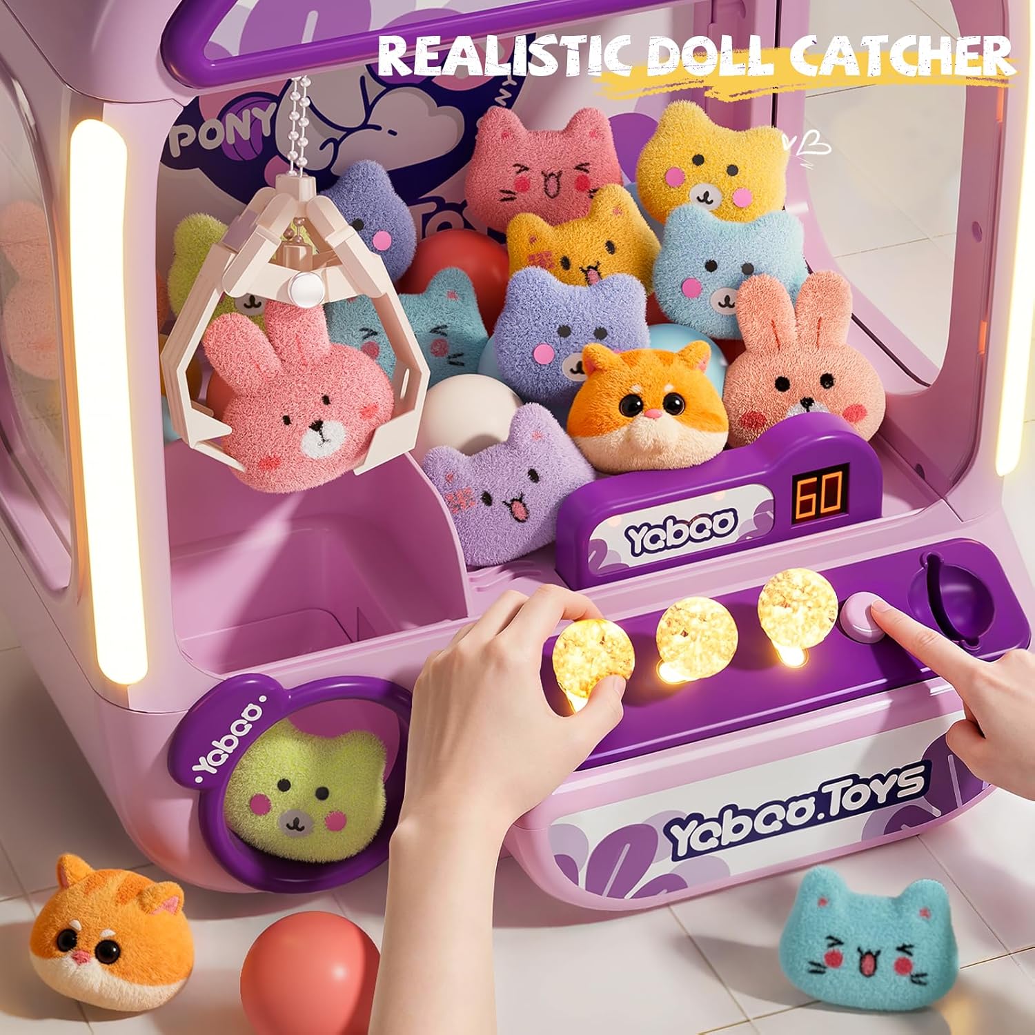Large Claw Machine for Kids, Unicorns Claw Machine Toys with Sound Lights, Birthday Party Gift for 5 6 7 8 9 10 Year Old Boys Girls, Candy and Prize Electronic Dispenser Game Ages 5-7 4-8