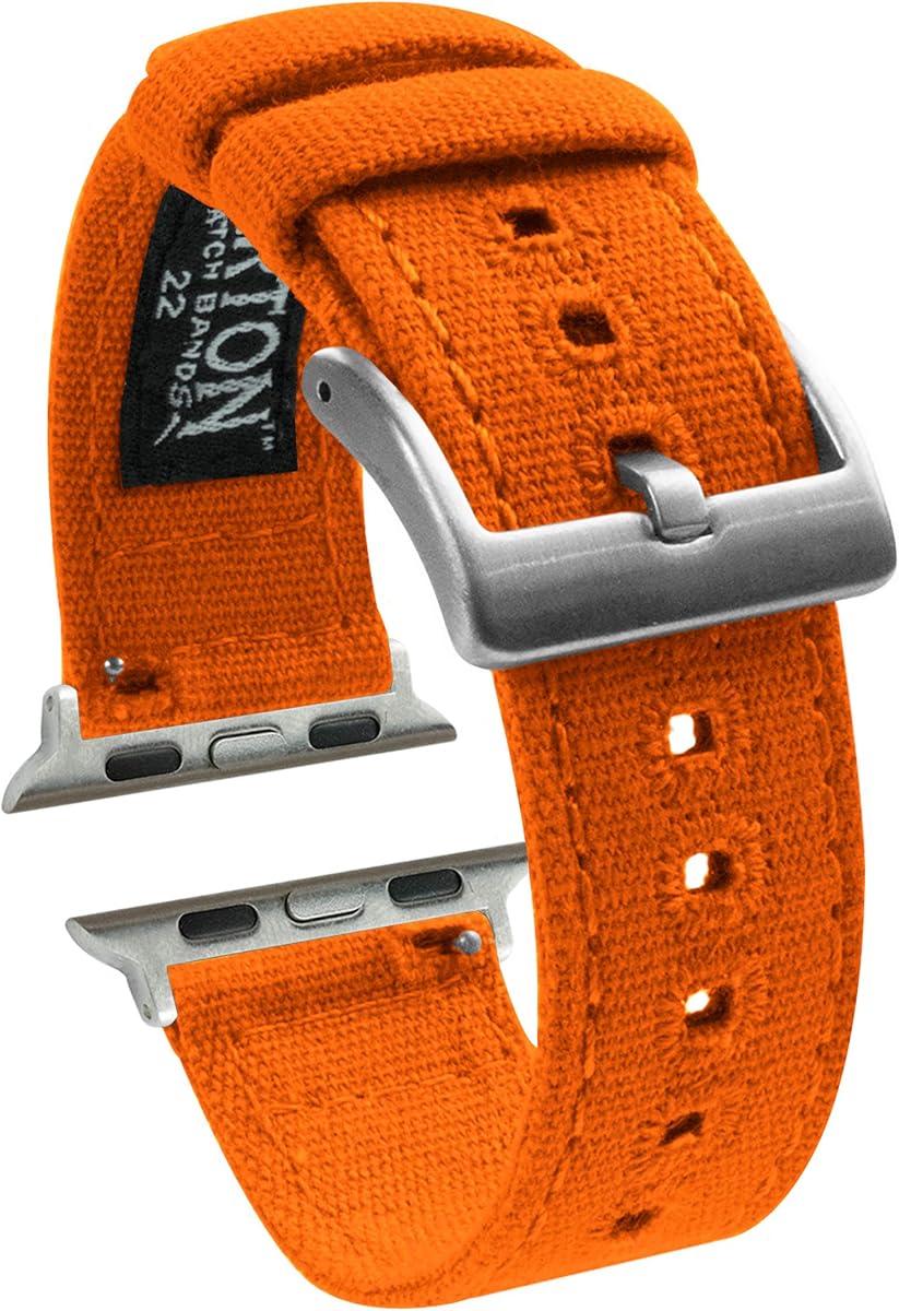 BARTON WATCH BANDS - Correas de lona para reloj compatibles con los modelos Apple Watch - 1, 2, 3, 4, 5, 6, 7, 8, 9, 10, SE, Ultra y Ultra 2