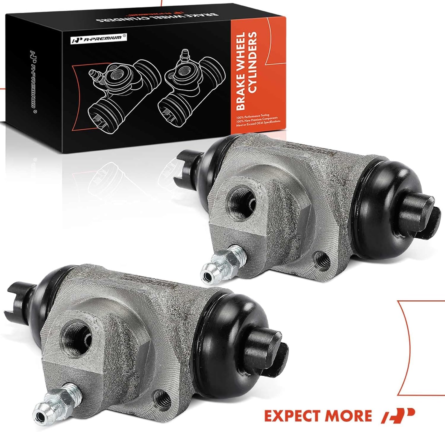 A-Premium Rear Driver and Passenger Drum Brake Wheel Cylinder Compatible with Select Nissan Models - Altima 1999 2000 2001, 2-PC Set - Replace# 441000Z400