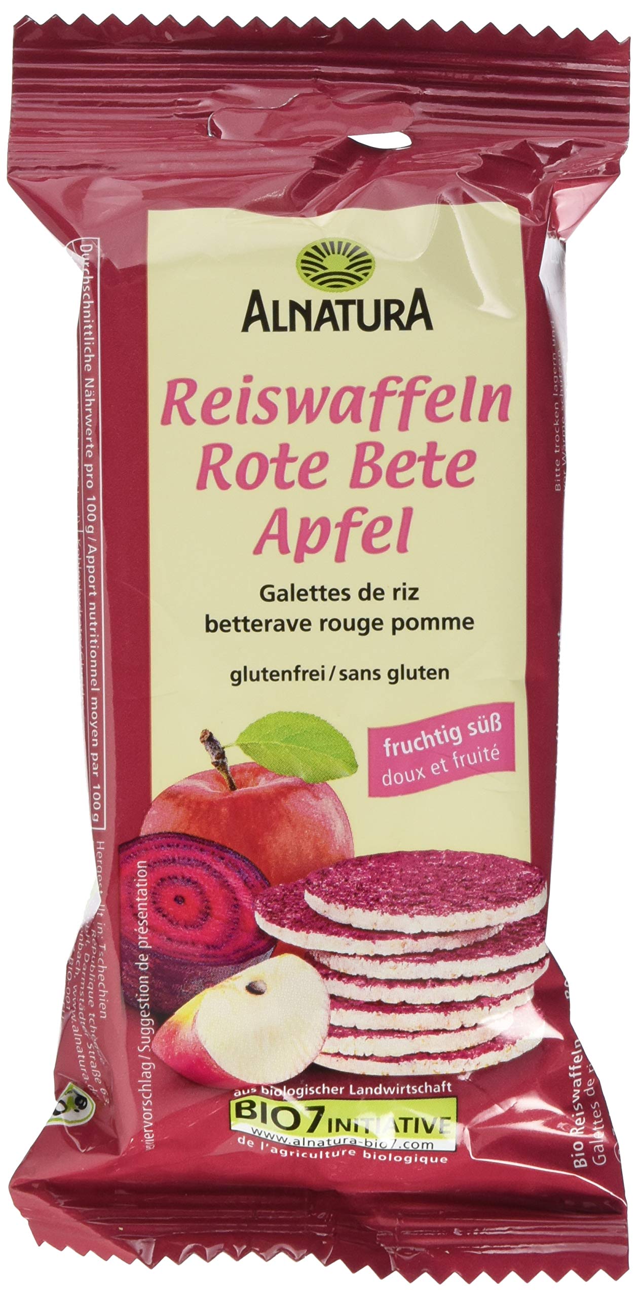 Alnatura Bio Reiswaffeln - Rote Beete - Apfel, 1 x 23,5g