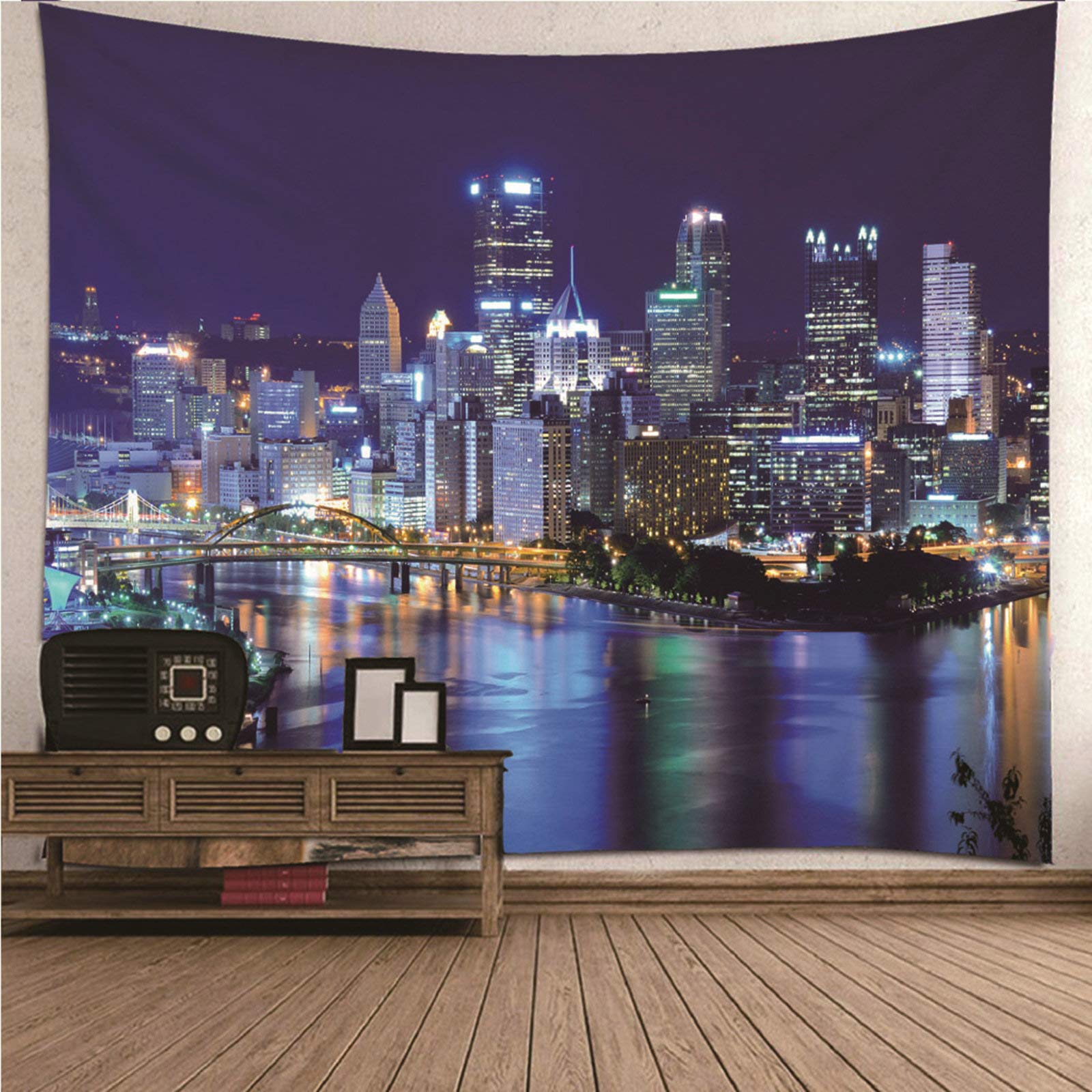 CEVAN Tapestry Landscape Wall Decor Tapestry Nature City Night View Tapestries Art Tapestry Room Divider Curtains art decorations blanket wall hanging fabric 200x150cm