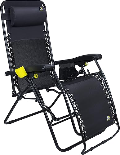 Miniatura 4 de GCI Outdoor Freeform Zero Gravity - Silla de campamento regular, color negro
