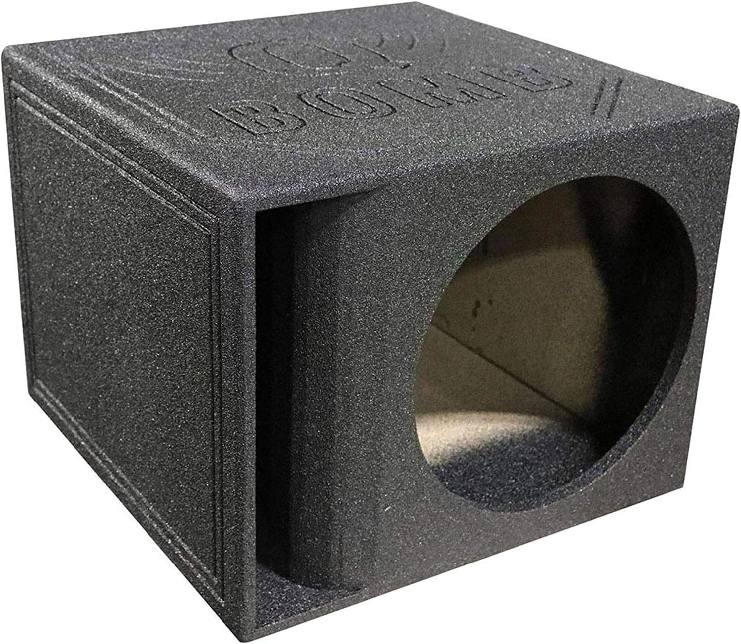 QPower QBOMB15HP Single 15 Inch 32 Hertz Frequency Vented Side Ported Speaker Round Box Enclosure with Spring Loaded Terminal
