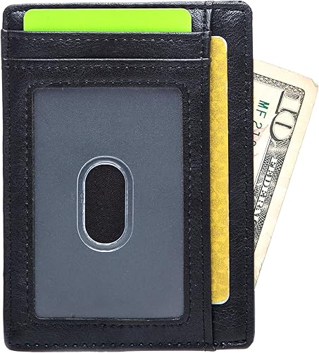 Vista 2 de Swanky Badger Carteras delgadas con bolsillo frontal, negro (Black Classic), Classic