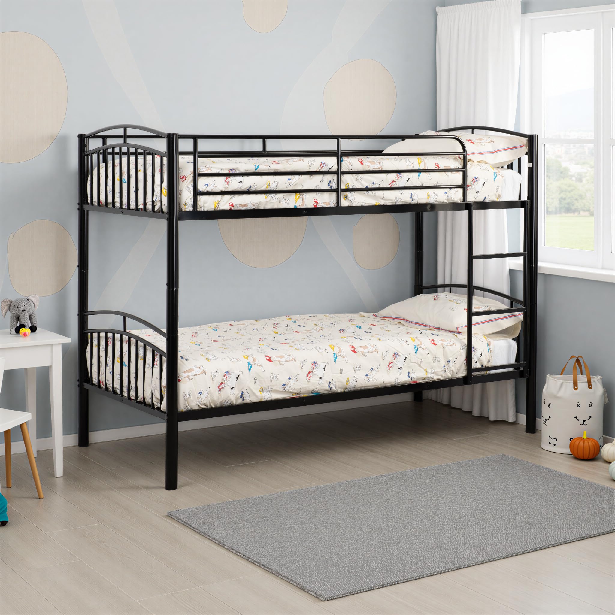Seconique Ventura 3' Single Bunk Bed in Black