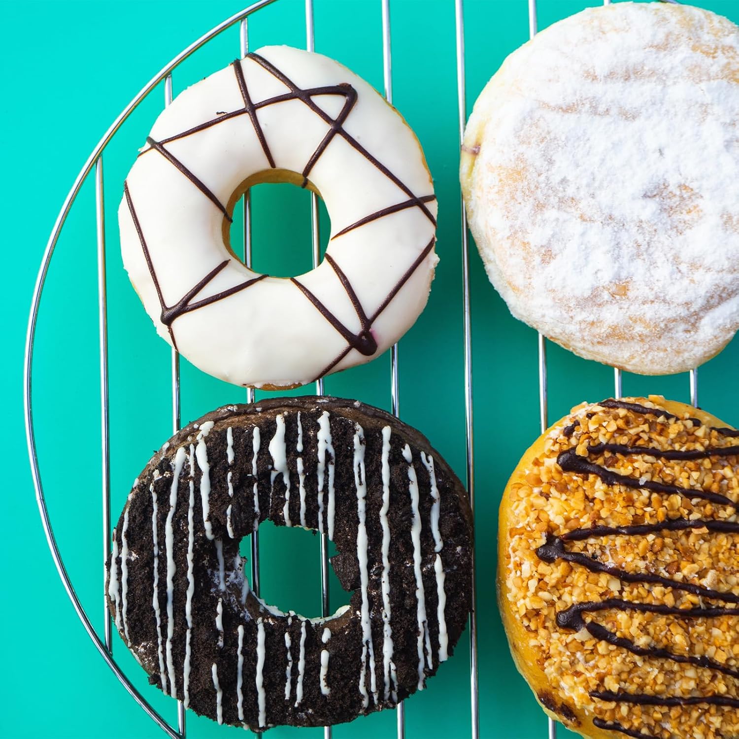 uxcell 丸い調理ラっク13.8インチ直径ステンレス鋼ワイヤー冷却スチーマーラっク 焼成 保存 調理 焼成 冷却 グリル 乾燥用