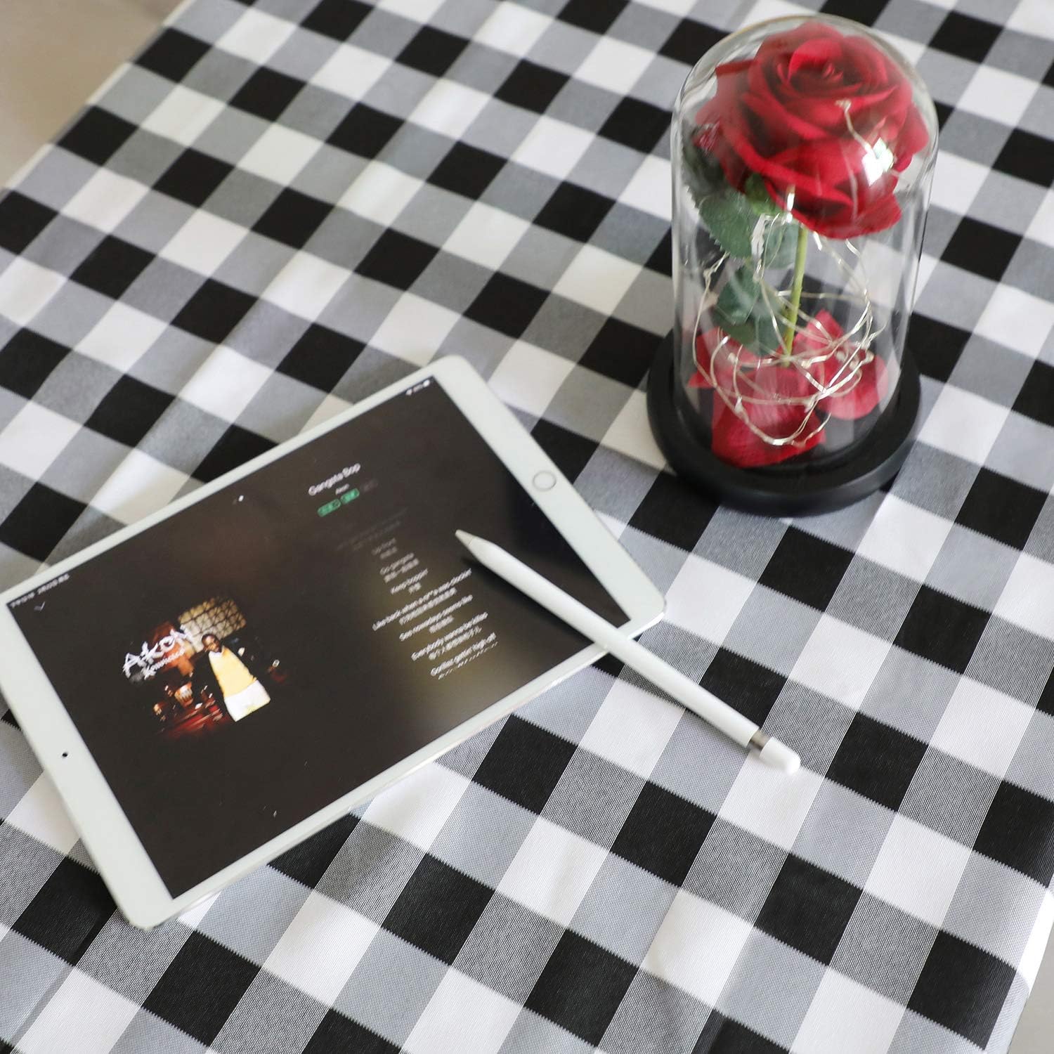 Authеntіс Crаzу Dеаlѕ Black and White Buffalo Plaid Square Tablecloth, Checkered Gingham Buffalo Washable Polyester Tablecloth, 36 x 36 Inch, Home, Kitchen, Dinner, Parties, Indoor, Outdoor, Buffet Tablecloth, Table Cover