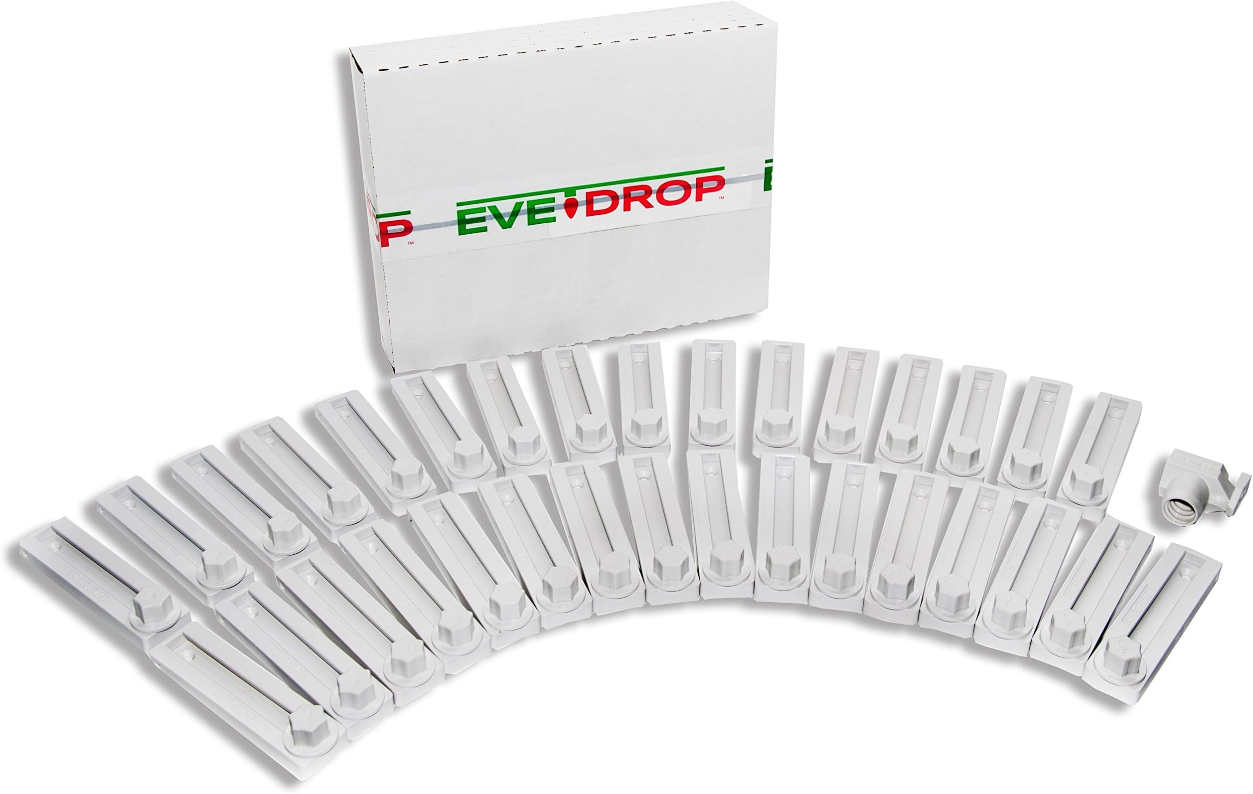 EVE DROP Permanent Christmas Light Hangers 32 kit + Pole Adapter