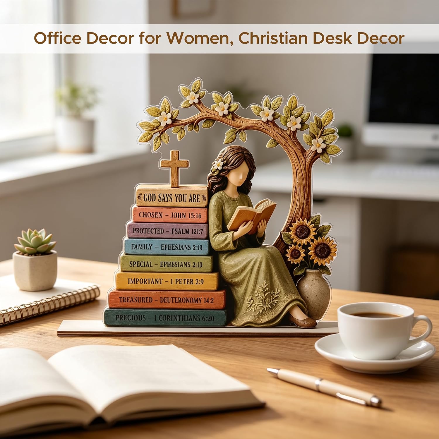 Christian Gifts for Women, Bible Verse Desk Decor, Religious Gifts for Mom image 4