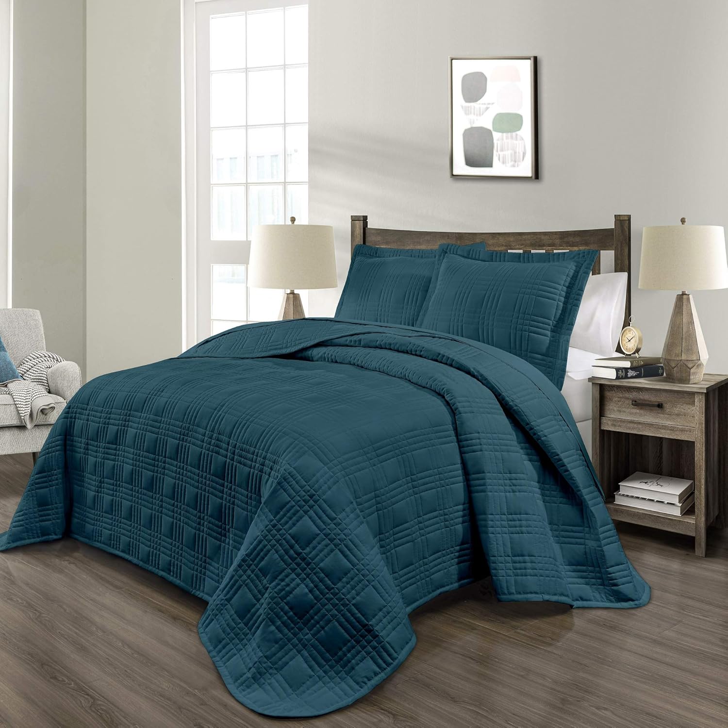PHRIXUS Oversized King Quilts (118"x106"), Bedspread
