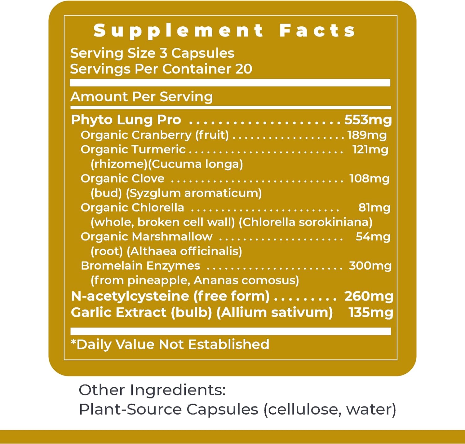 Premier Research Labs PneumoVen - Lung Support Supplement w/Bromelain & NAC, Lung Health Support Vitamins, Lung Cleanse - 60 Capsules