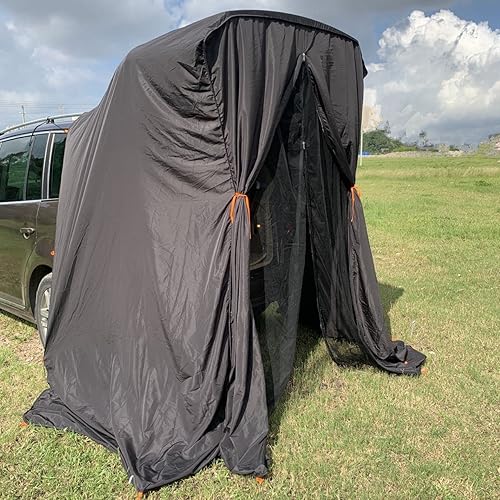 Miniatura 3 de Tienda de campaña de refugio para puerta trasera de SUV, refugio de privacidad, impermeable, negro, portátil, vestuario, para ciclismo, baño, ducha,