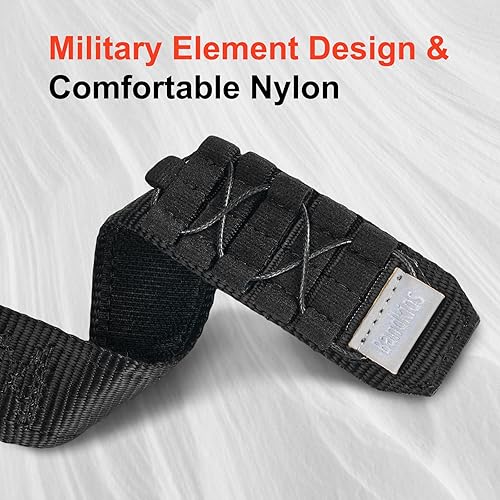 Miniatura 10 de Bandkids Bandas de nailon para Garmin Fenix 6Fenix 7Fenix 0.206 in, trenzadas militares, solo Loop, diseñadas para Fenix 5 Plus, Fenix 6 Pro,