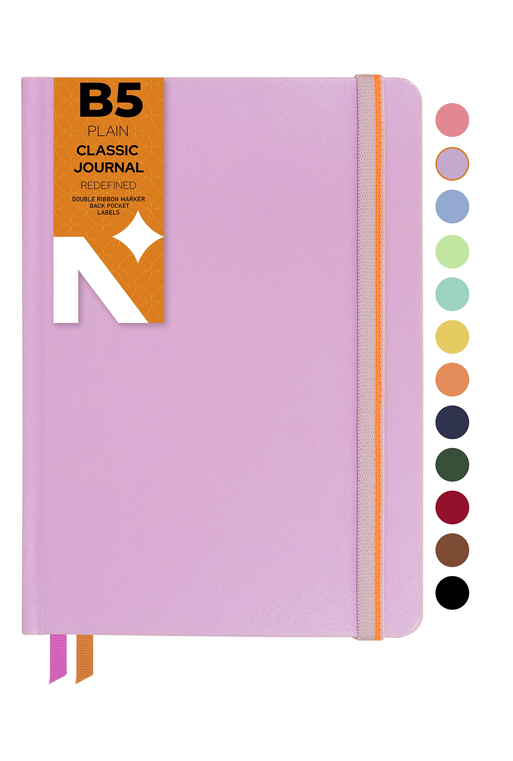 NEORAH - B5 Plain Notebook - Journal - 160 Pages- 110 GSM- (250 x 175 mm) - 2026 Office Notebook,Hardcover - Completely Handmade, BUJO, Diary-Purple