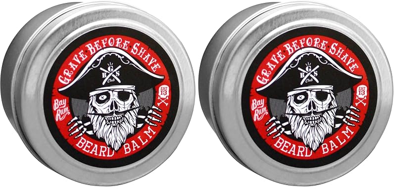 Grave Before Shave Balm para Barba Bay Rum, Pacote com 2