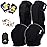 Soft-Style Kids Knee and Elbow Pads with Bike Gloves, Flexible Impact-Resistant Gear for Ages 8-11, Designed for Balance Bikes, Roller-Skating, and Skateboarding (Black, Large)