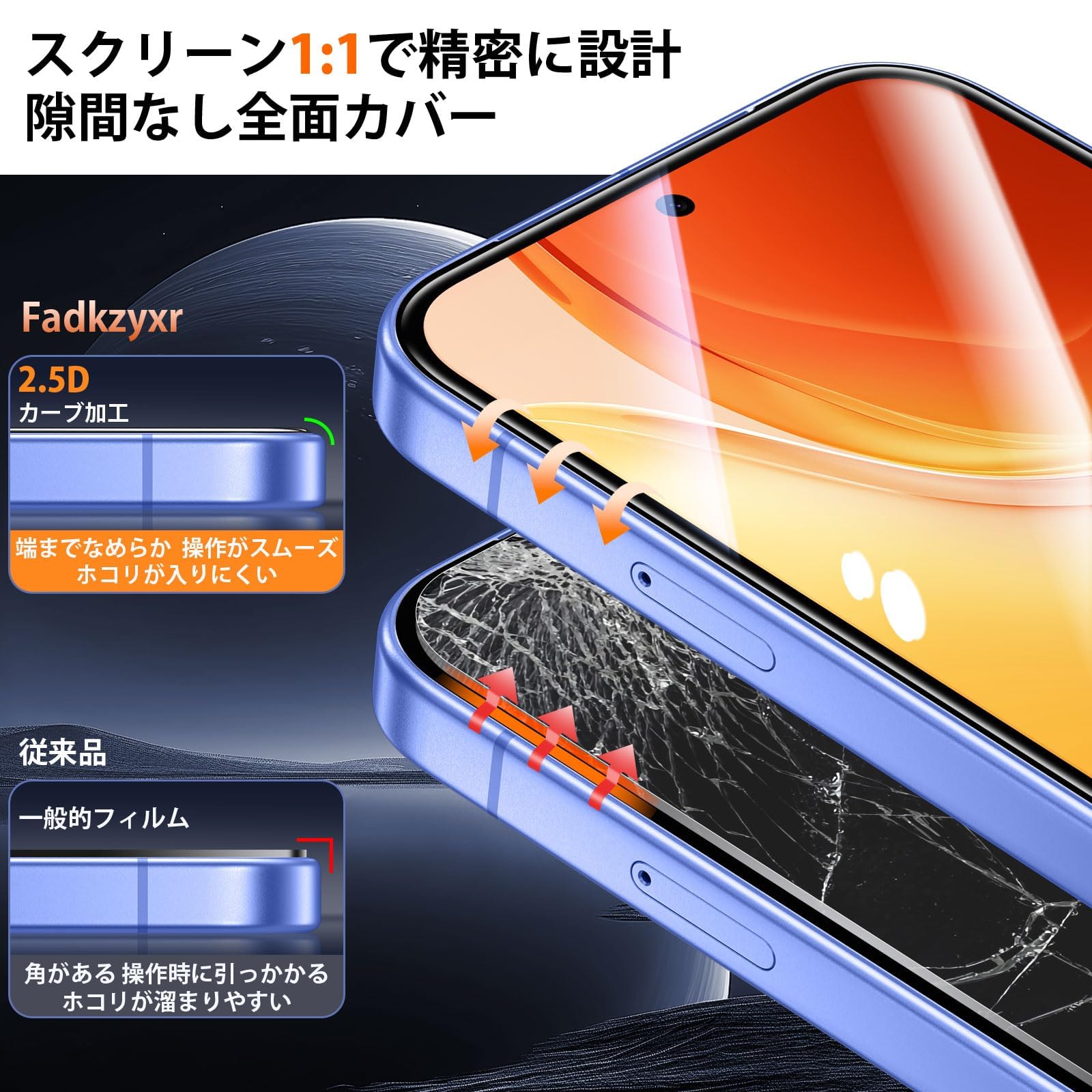 Amazon.co.jp: Fadkzyxr Google Pixel 10a 用 ガラスフィルム【2枚入