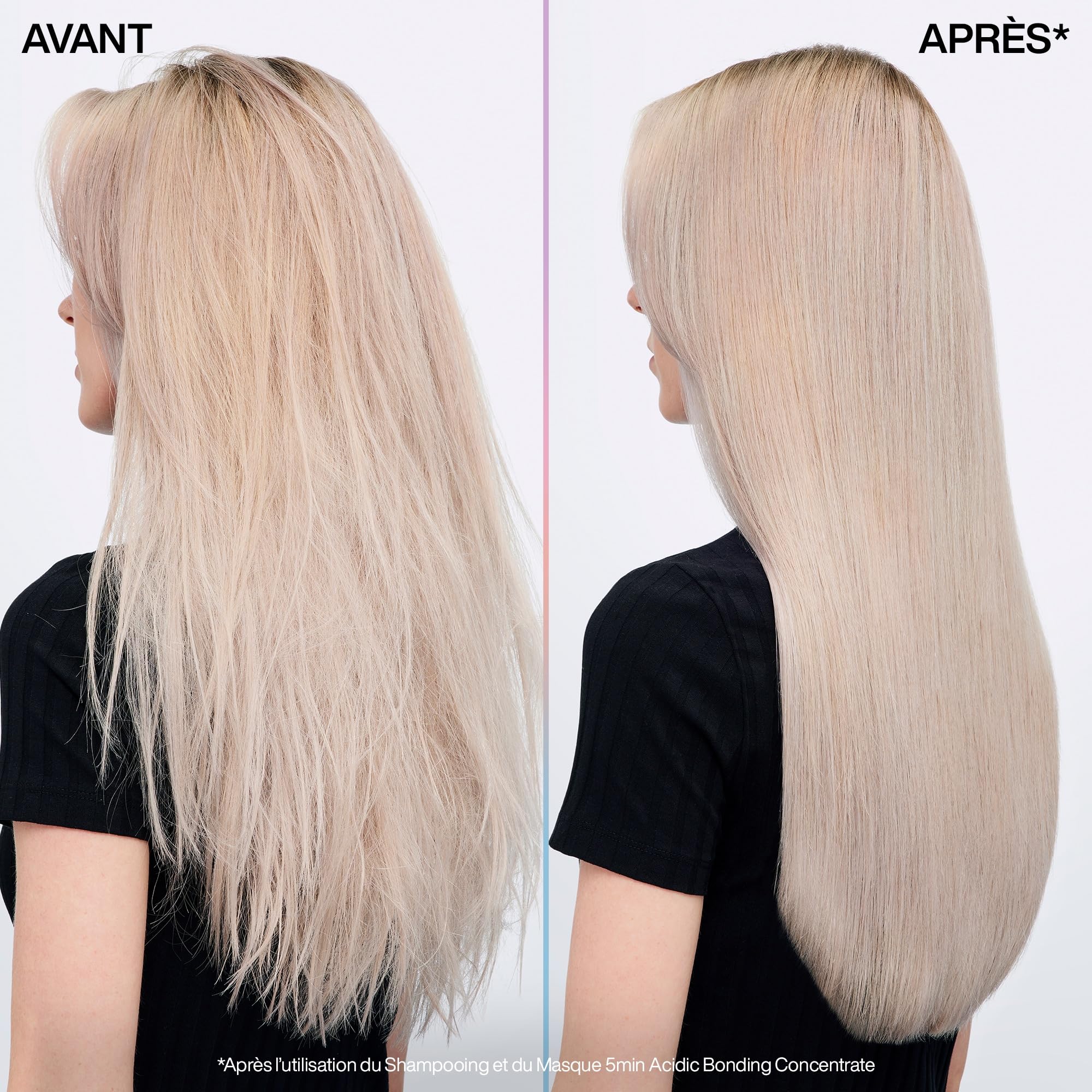 REDKEN - Routine Cheveux Abimés - Acidic Bonding Concentrate - 56% de Casse en Moins - 82% de Fourches en Moins - Cheveux 11x Plus Lisses - Shampoing (300ml) + Masque (250ml) + Leave in (150ml)