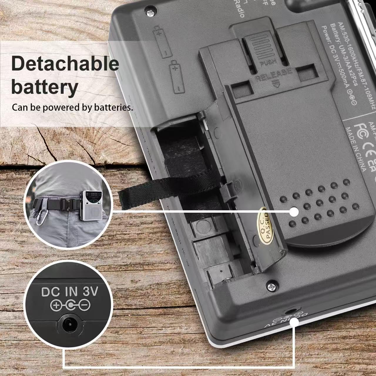 Recordable Portable Cassette Recorder Player, Compact Cassette Tape Player with 3.5MM Headphone Jack, Built-in Speaker