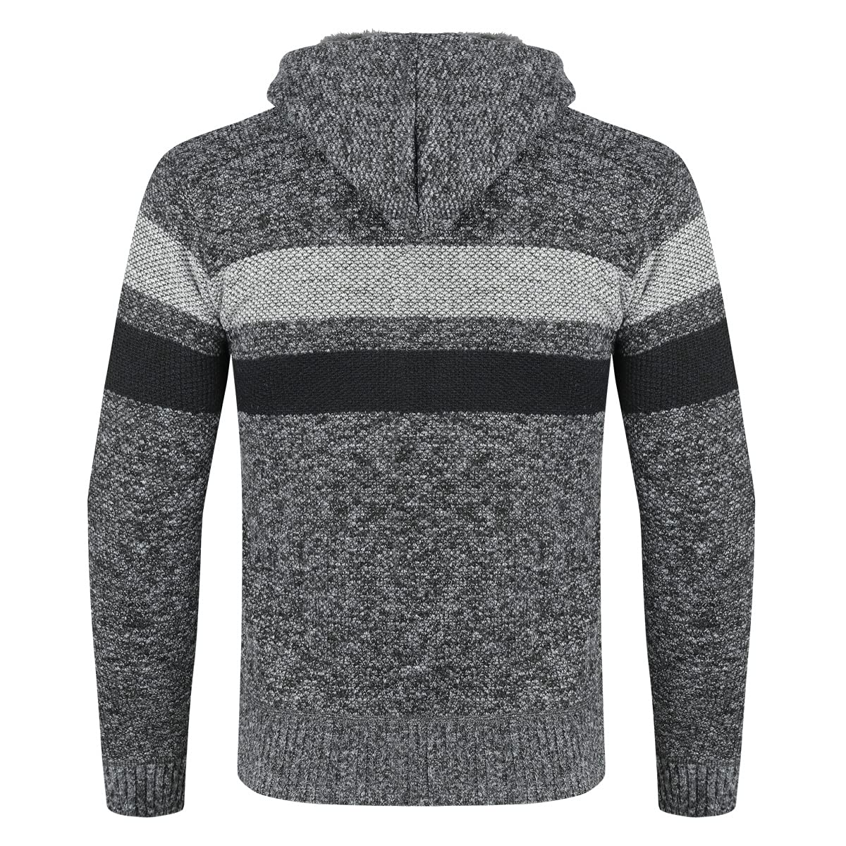 YOUTHUP Cárdigan de Invierno con Capucha para Hombre Forro Polar Suéter de Punto Grueso