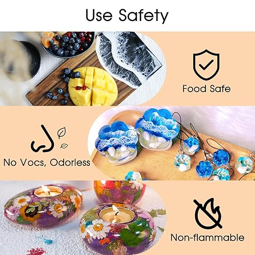 Miniatura 3 de JDiction Resina epoxi de 1 galón, fundición transparente, autonivelante, de baja viscosidad, sin burbujas, kit de endurecedor para fabricación de