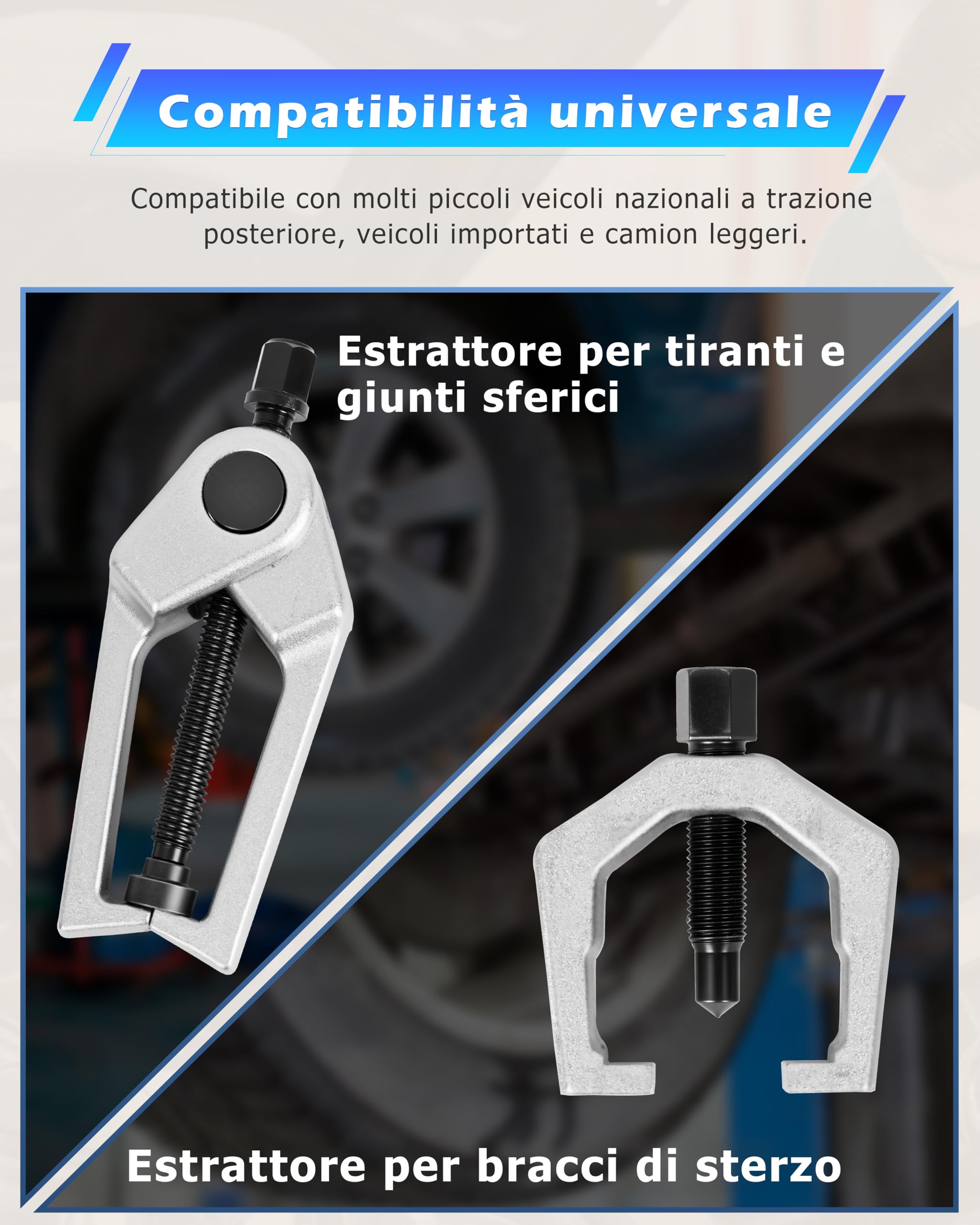 DAYUAN Kit Professionale di Riparazione per estremità Anteriore, estrattore per Braccio Pitman, separatore per Giunto sferico e Tirante per Fascette