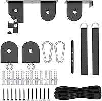 Vista 8 de Paquete de 2 polipastos de bicicleta, sistema de polea de elevación de bicicleta eléctrica resistente para almacenamiento en techo de garaje