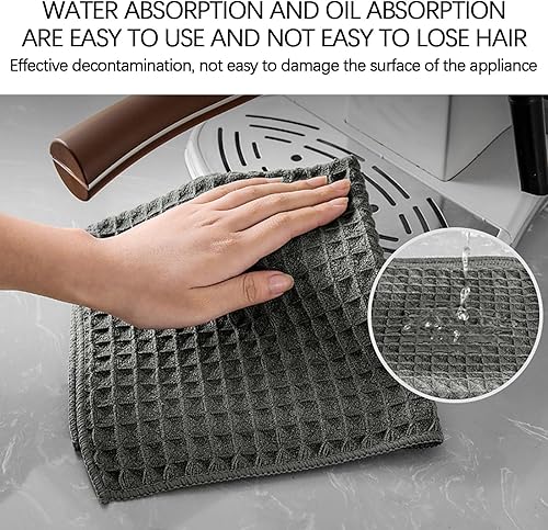 Miniatura 3 de Paño de limpieza de microfibra, trapos de limpieza absorbentes a cuadros, reutilizables, lavables, antiarañazos, toalla de cocina multiusos,