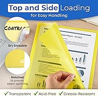 Vista 4 de Dunwell Fundas de plástico transparente para carpetas (paquete de 36, colores surtidos) – Fundas de plástico para papel de 8.5 x 11 pulgadas