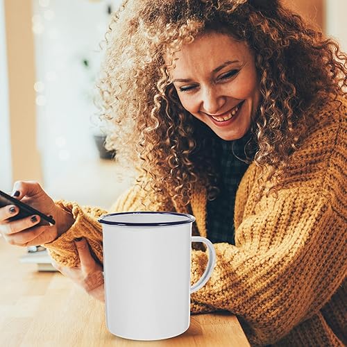 Miniatura 6 de Yardwe Tazas Taza de cerveza de metal Taza de bebida de metal Taza de café de camping Taza de té de jugo Taza de café Senderismo Taza de café de