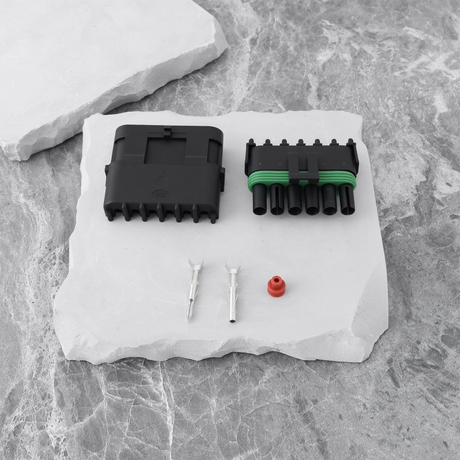 Conectores Eléctricos Impermeables 3 Vías Para Automóvil - Kit Macho Hembra 174359-2 174357-2