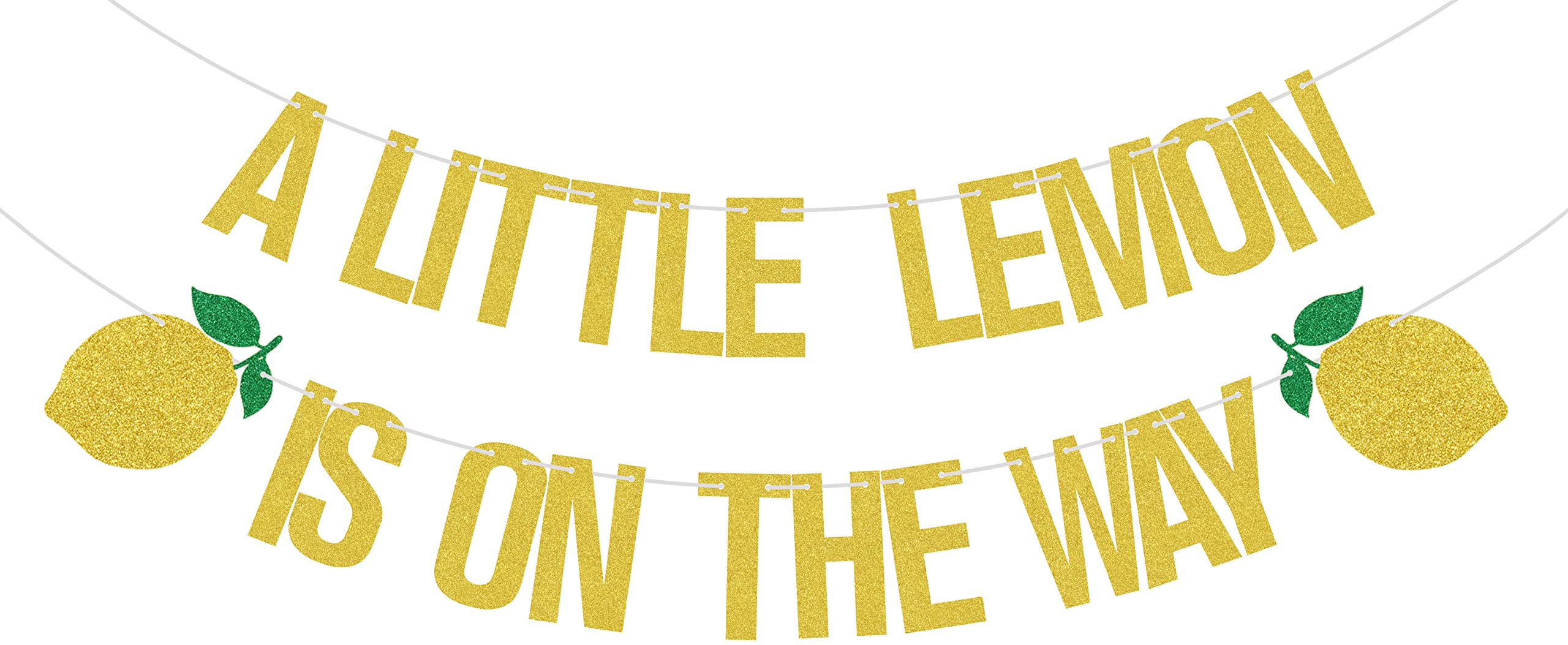 Gold Glitter a Little Lemon is on the Way Banner, Baby Shower Decorations, Lemon Baby Shower Decorations, Lemon Gender Reveal Baby Shower Party Decorations
