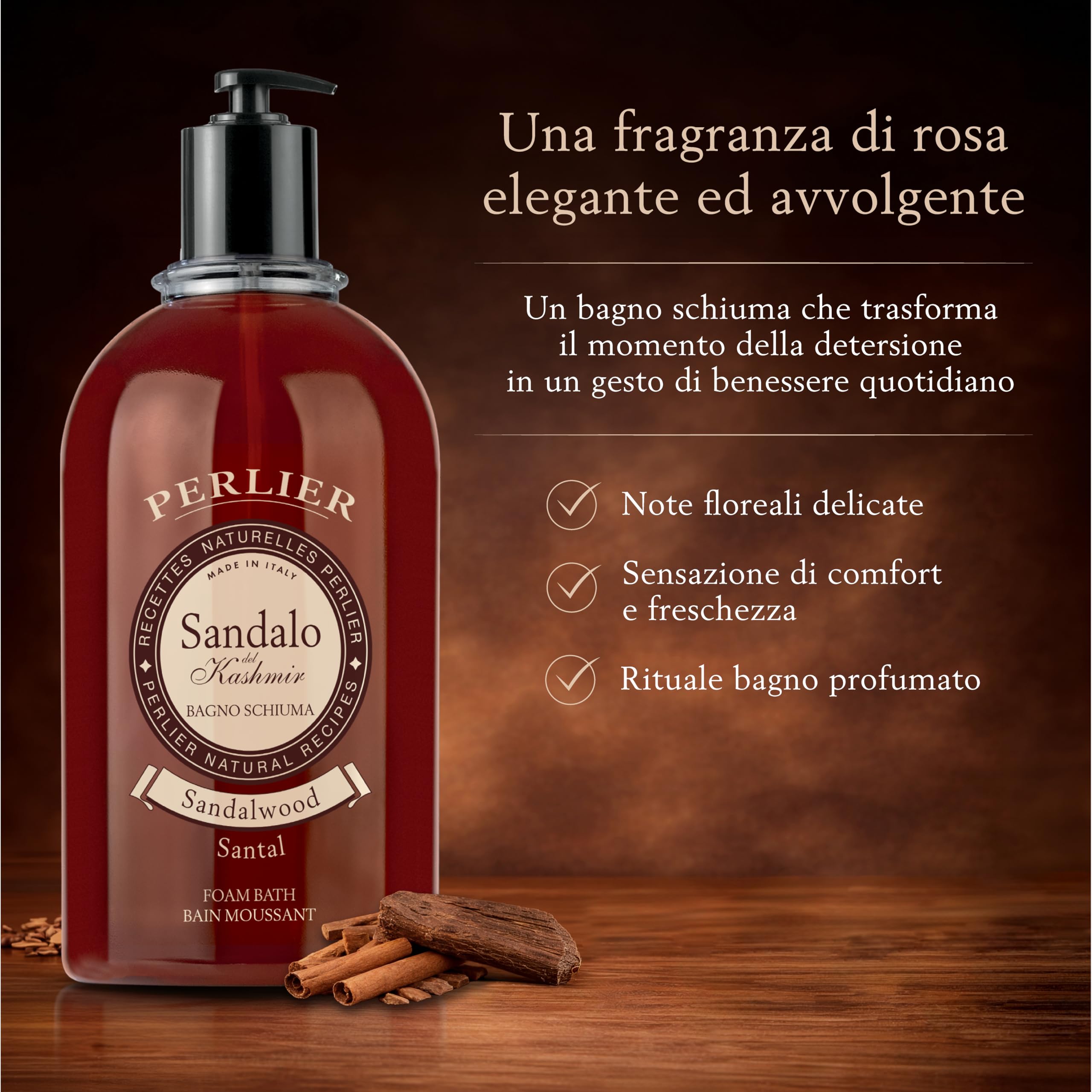 Perlier Bagno Schiuma Sandalo - 3000 ml con dosatore
