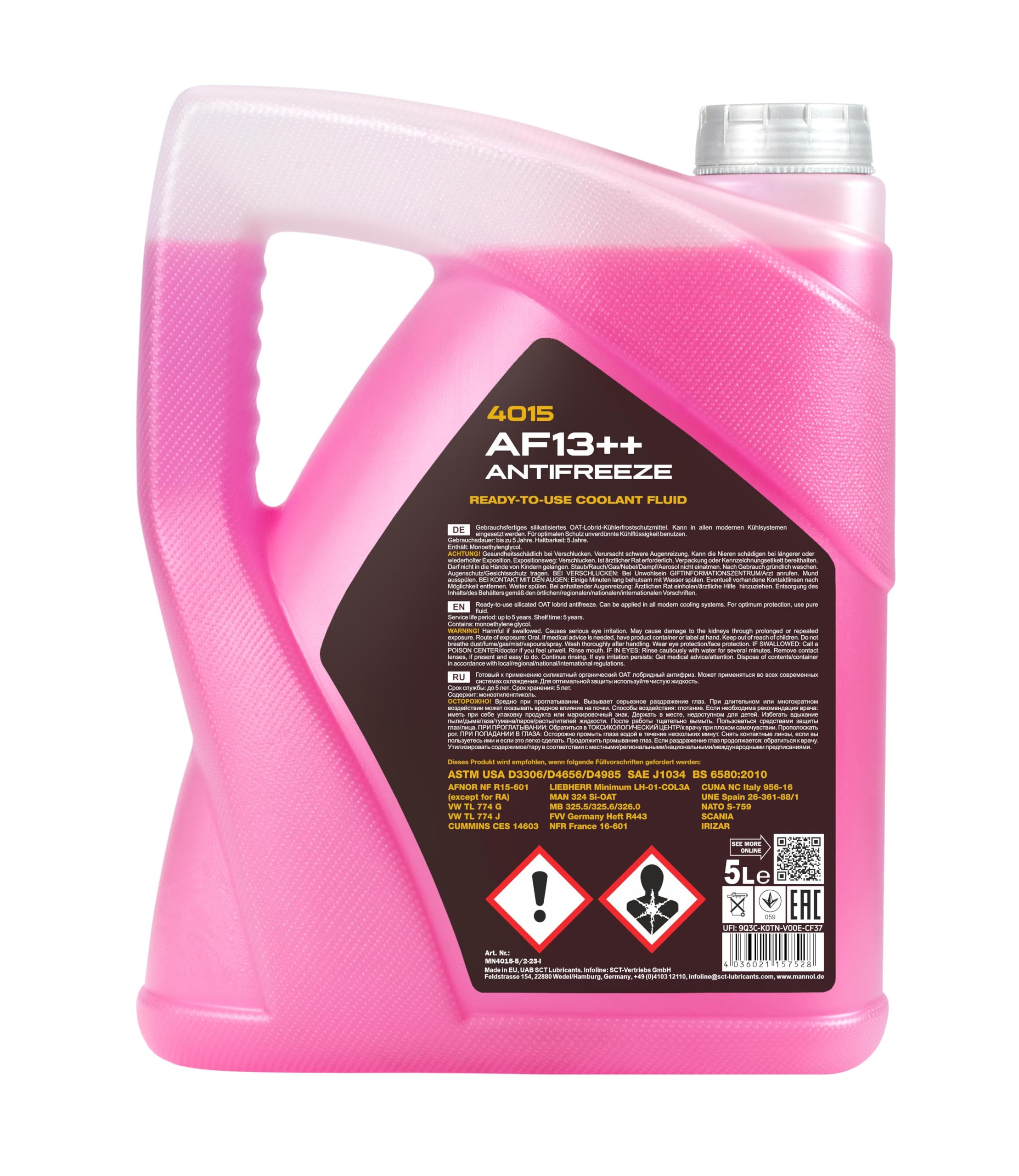 MANNOL MN4015-5 Antigelo Liquido radiatore Liquido refrigerante Liquido di raffreddamento