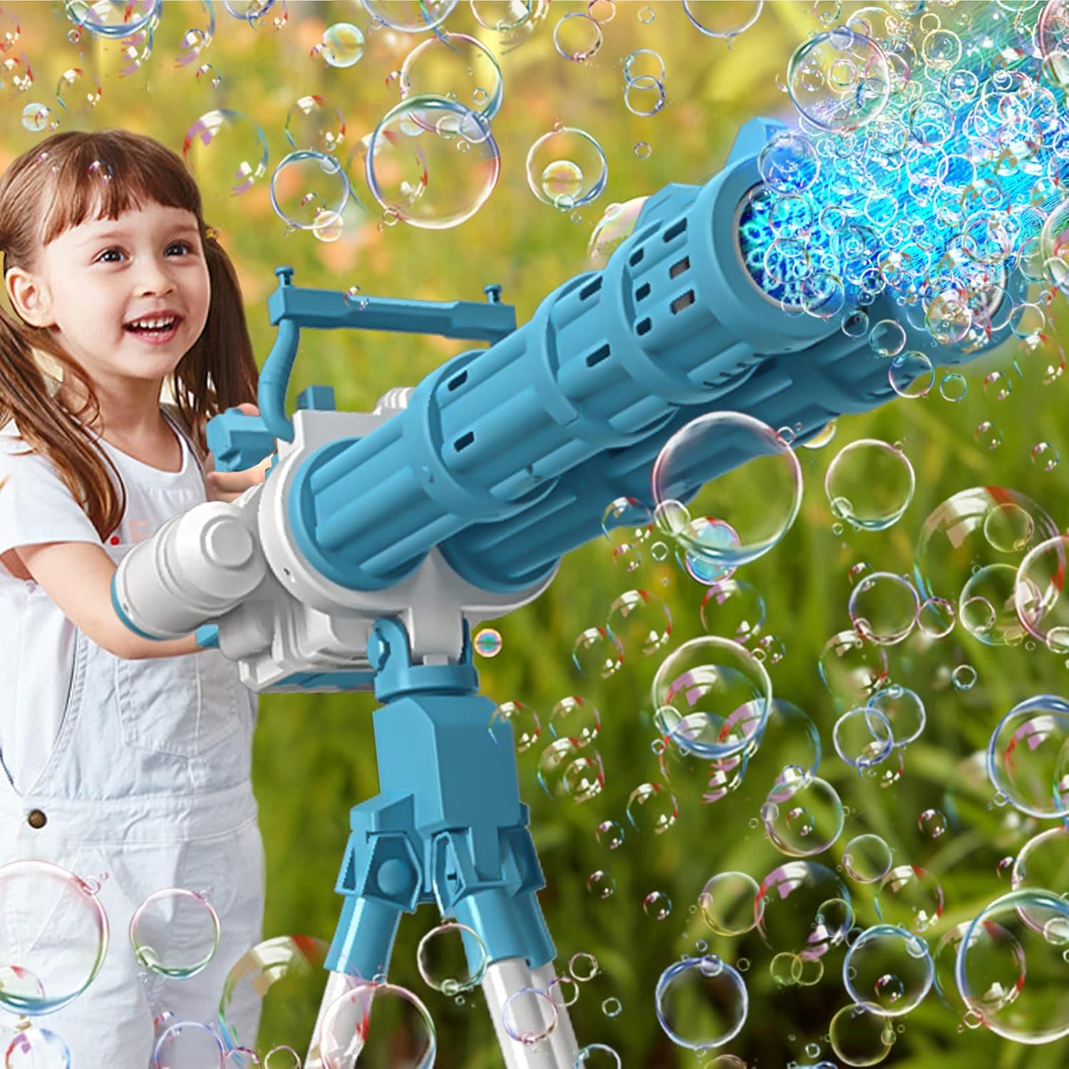 Bubble Machine Guns, Gatling Bubble Makers with Lights
